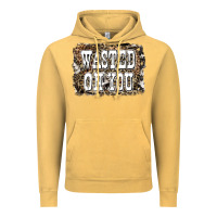 Vintage Mustard Western Wasted On You Background Vintage Hoodie - LillyAllenDesigns