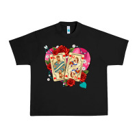 Black playing cards roses and pearls Urban Heavy Tee - AdoDesignShop