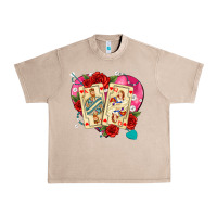 French Oak playing cards roses and pearls Urban Heavy Tee - AdoDesignShop