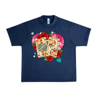Navy playing cards roses and pearls Urban Heavy Tee - AdoDesignShop