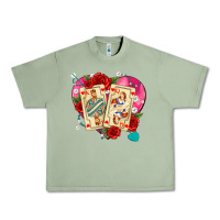 Oil Green playing cards roses and pearls Urban Heavy Tee - AdoDesignShop
