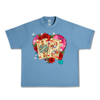 Pebble Blue playing cards roses and pearls Urban Heavy Tee - AdoDesignShop
