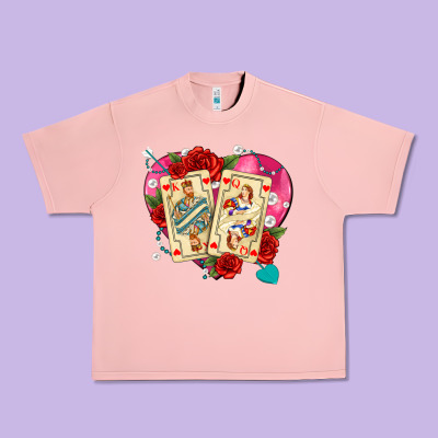 Playing Cards Roses And Pearls Urban Heavy Tee Designed By Adodesignshop