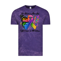 Cloud Purple we believe in miracles fight cancer in all colors Vintage Tee - MaliasSmallBusiness