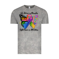 Cloud Rock we believe in miracles fight cancer in all colors Vintage Tee - MaliasSmallBusiness