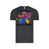 Vintage Black we believe in miracles fight cancer in all colors Vintage Tee - MaliasSmallBusiness