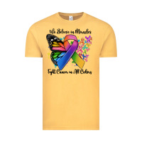 Vintage Mustard we believe in miracles fight cancer in all colors Vintage Tee - MaliasSmallBusiness