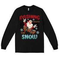 Black dashing through the snow Long Sleeve Tee - MaliasSmallBusiness