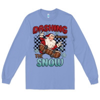Colony Blue dashing through the snow Long Sleeve Tee - MaliasSmallBusiness