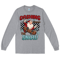 Heather Grey dashing through the snow Long Sleeve Tee - MaliasSmallBusiness
