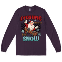 Plum dashing through the snow Long Sleeve Tee - MaliasSmallBusiness