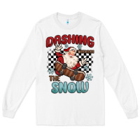 White dashing through the snow Long Sleeve Tee - MaliasSmallBusiness