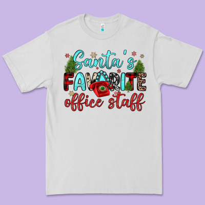 Santa S Favorite Office Staff Premium Tee Designed By Jahusdesignshop