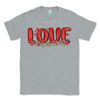 Heather Grey love valentine s day Classic Tee - MaliasSmallBusiness