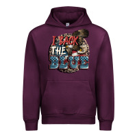 Mauve Wine I back the blue Urban Hoodie - FaDigitalArtStudio