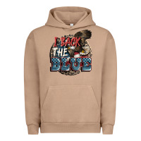 Pigment Burro I back the blue Urban Hoodie - FaDigitalArtStudio