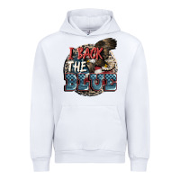 White I back the blue Urban Hoodie - FaDigitalArtStudio