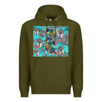 Army Green fish lures Premium Hoodie - TumblerDesignByShophia