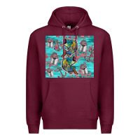 Burgundy fish lures Premium Hoodie - TumblerDesignByShophia