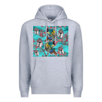 Heather Grey fish lures Premium Hoodie - TumblerDesignByShophia