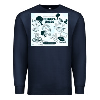 Navy father's house Premium Sweatshirt - TumblerDesignByShophia