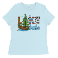 Baby Blue lake babe Ladies Tee - HRA Design Shop