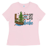Bubblegum Pink lake babe Ladies Tee - HRA Design Shop