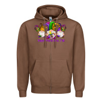 Chestnut happy mardi gras y'all gnomes Zipper Hoodie - RanaPortraitStore
