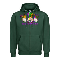 Sports Green happy mardi gras y'all gnomes Zipper Hoodie - RanaPortraitStore