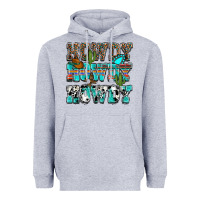 Heather Grey Western Howdy Howdy Howdy Heavyweight Hoodie - HowdyJamesFarm