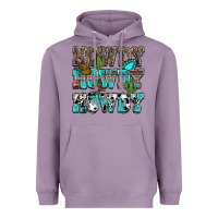 Lavender Western Howdy Howdy Howdy Heavyweight Hoodie - HowdyJamesFarm