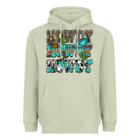 Matcha Western Howdy Howdy Howdy Heavyweight Hoodie - HowdyJamesFarm