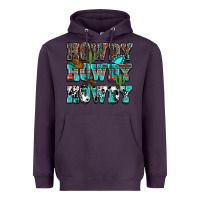 Plum Western Howdy Howdy Howdy Heavyweight Hoodie - HowdyJamesFarm