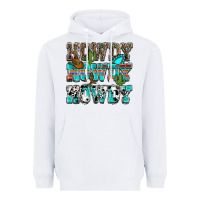 White Western Howdy Howdy Howdy Heavyweight Hoodie - HowdyJamesFarm