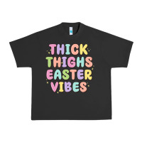 Pigment Black thicks thighs easter vibes Urban Heavy Tee - MaliasSmallBusiness