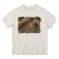 Cream handdrawn leopard pattern brown Heavy Core Tee - BarkalooDesign