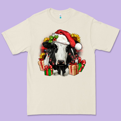 Christmas Holstein Premium Tee Designed By Jahusdesignshop