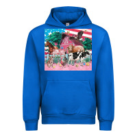 Cobalt American farm animals tumbler 4th of july Urban Hoodie - FaDigitalArtStudio