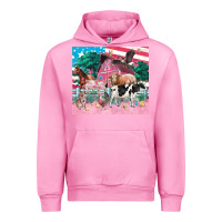 Fuchsia Pink American farm animals tumbler 4th of july Urban Hoodie - FaDigitalArtStudio