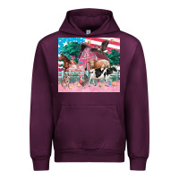 Mauve Wine American farm animals tumbler 4th of july Urban Hoodie - FaDigitalArtStudio