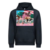 Navy American farm animals tumbler 4th of july Urban Hoodie - FaDigitalArtStudio