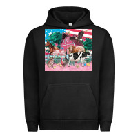 Pigment Black American farm animals tumbler 4th of july Urban Hoodie - FaDigitalArtStudio