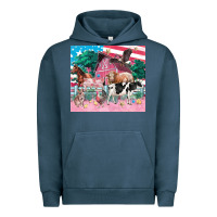 Pigment Midnight Navy American farm animals tumbler 4th of july Urban Hoodie - FaDigitalArtStudio
