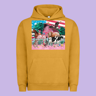 American Farm Animals Tumbler 4th Of July Urban Hoodie Designed By Fadigitalartstudio