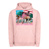 Pigment Salmon American farm animals tumbler 4th of july Urban Hoodie - FaDigitalArtStudio