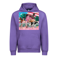 Tulip American farm animals tumbler 4th of july Urban Hoodie - FaDigitalArtStudio