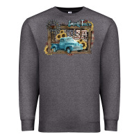 Charcoal Heather Small town USA truck 4th of july Premium Sweatshirt - HowdyJamesFarm