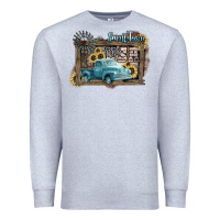 Heather Grey Small town USA truck 4th of july Premium Sweatshirt - HowdyJamesFarm