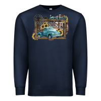 Navy Small town USA truck 4th of july Premium Sweatshirt - HowdyJamesFarm
