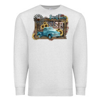 Oatmeal Heather Small town USA truck 4th of july Premium Sweatshirt - HowdyJamesFarm